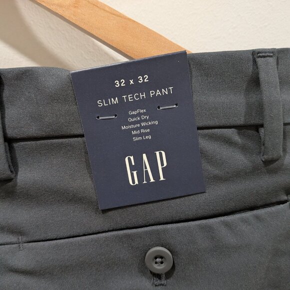 'NWT' GAP-Gap flex Slim Tech Pants-32x32 - Picture 8 of 9